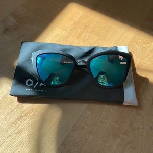 Quay Australia My Girl sunglasses, cat eye, blue lens.